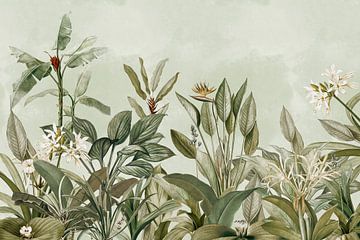 Vintage exotische jungletuin van Floral Abstractions