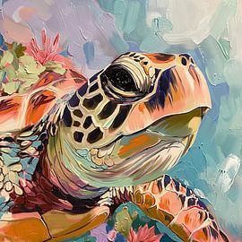 Zeeschildpad van Poster Art Shop