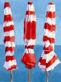 Red White Beach Umbrellas sur HUGO