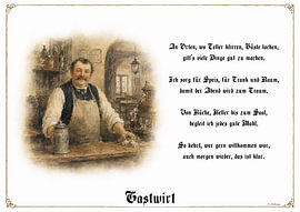 Herbergier – Gildeplaat met gedicht van Marcus Achberger