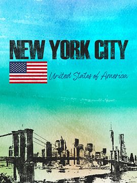 New York City Amérique sur Printed Artings