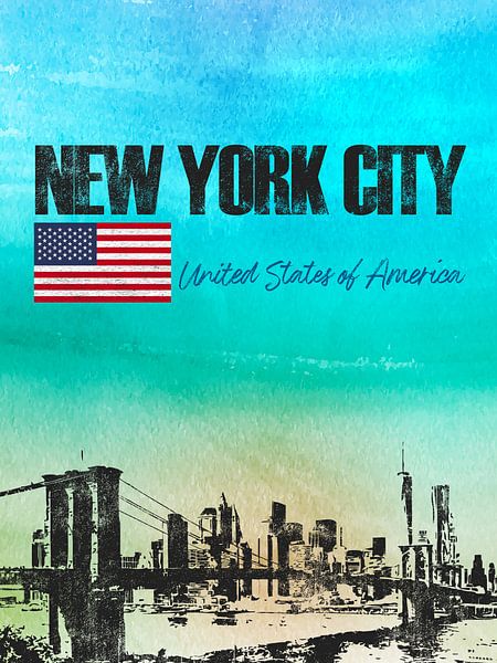 New York City Amerika van Printed Artings