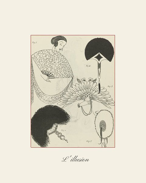 The illusion - Art deco fashion sketch by NOONY