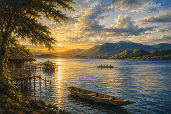 Morgenstille am Sentani-See