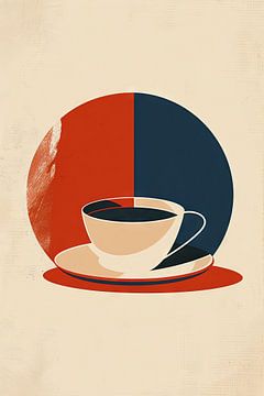 Koffie - Geometrische abstractie van Poster Art Shop