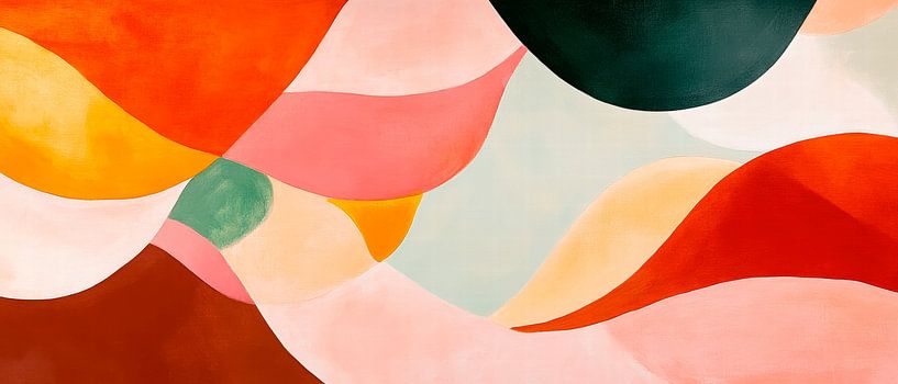 Abstrakte Farbflächen – Kreativ und Hut gern von Poster Art Shop