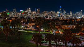 Le parc de Mission Dolores la nuit à San Francisco sur Michel Swart