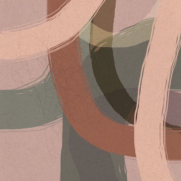 Pastell-Ausdrücke: Abstrakte Minimalistische Kunst Nr. 6 von Dina Dankers