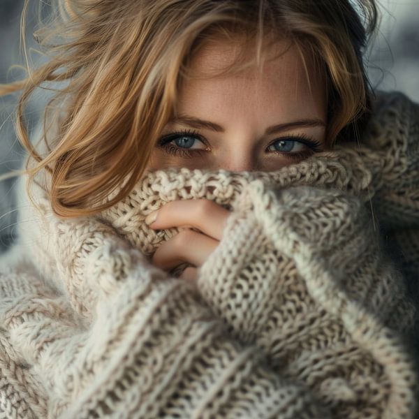 Winter views woman by Poster Art Shop