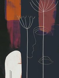 Bohemian illustratie, modern en abstract van Studio Allee