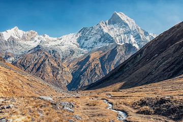 De hellingen van Annapurna van Manjik Pictures