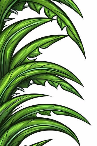 Digitale kunst groene bladeren