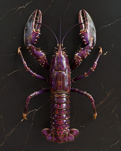 Kreeft paars van Rene Ladenius Digital Art