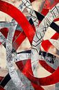 Abstract red and grey shapes by Poster Art Shop thumbnail