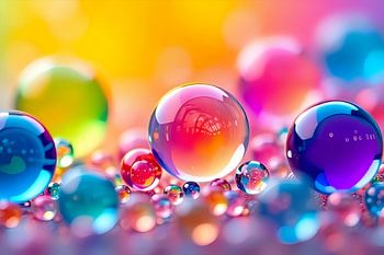 Rainbow of dreams: "glass spheres in full splendour"