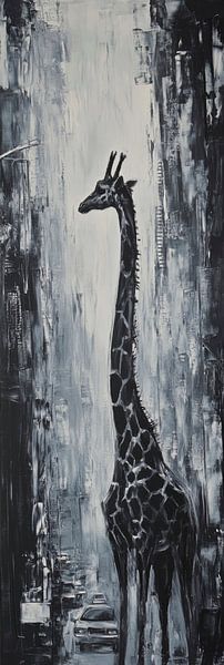 Eenvoudige giraffe van Poster Art Shop