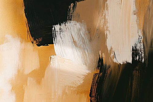 Abstract schilderij met zachte kleuren