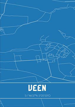 Blauwdruk | Landkaart | Veen (Noord-Brabant) van Rezona