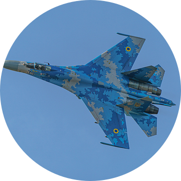 Sukhoi 27 van de Oekraïnse Luchtmacht in actie. van Jaap van den Berg