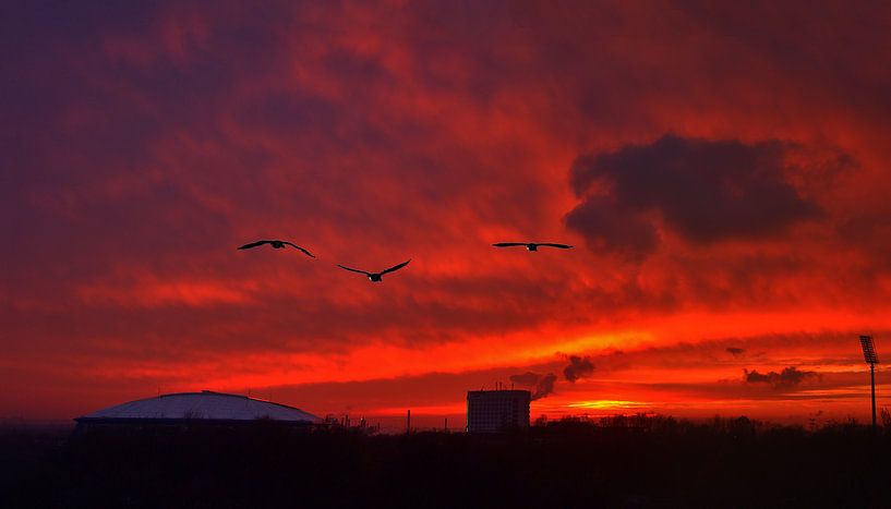 Avondpanorama van Edgar Schermaul