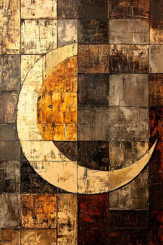 Abstracte maansikkel textuur kunst