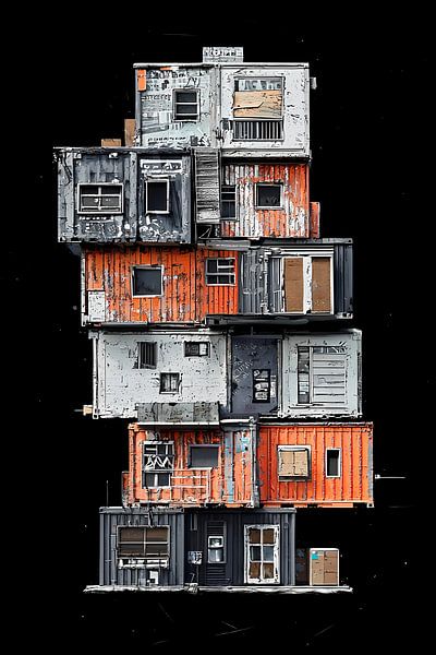 Bâtiment urbain, style graffiti par Ariadna de Raadt-Goldberg