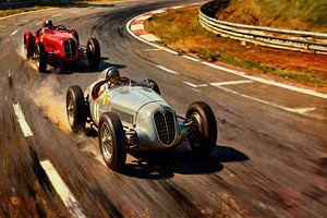 Vintage-Rennen: Ferrari & Alfa Romeo Kunst