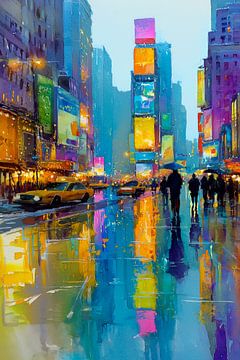 Néons de Times Square sur Preet Lambon