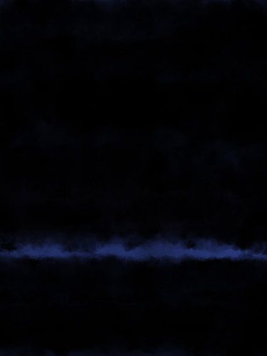 Abstract schilderij in Rothko stijl in zwart en kobaltblauw