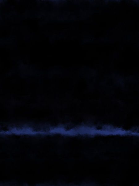 Rothko style abstract painting in black and cobalt blue by Dina Dankers