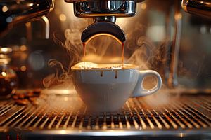 eine Tasse Kaffee oder Cappuccino trinken