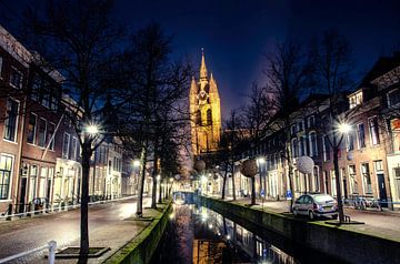 Delft | Oude Kerk en Oude Delft van Ricardo Bouman