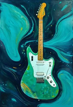 Elektrische gitaar abstracte kunst van MIROKKU