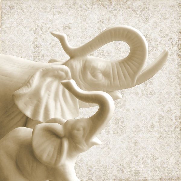 Porcelain elephants 11 by Ingo Laue