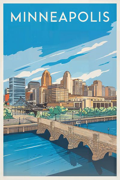 Minneapolis by Poster Art Shop