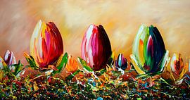 Tulips by Gena Theheartofart