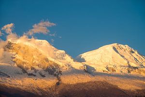 Huascarán tijdens zonsondergang