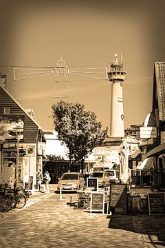 Egmond aan Zee Strand Innere Stadt Leuchtturm Sepia