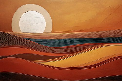 Sonnenuntergang in der Wüstenlandschaft