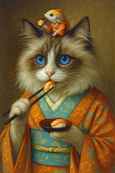 Sushi Unagi en Fish van Moonheart Artworks