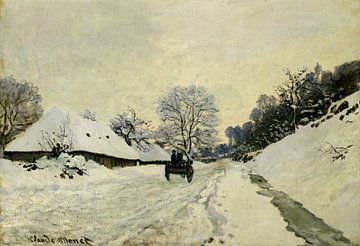 Claude Monet,De C, of Weg onder Sneeuw bij Honfleur, 1867
