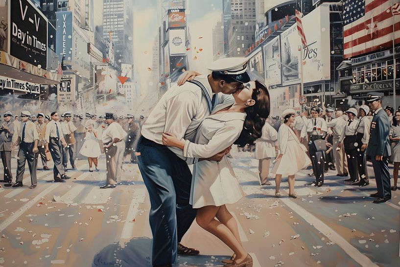 Victory Kiss on Times square by Skyfall