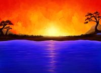 Between fire and water. Paintings.