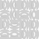 Retro vormen in grijs. Ovalen en halve cirkels on wit achtergrond van Dina Dankers thumbnail