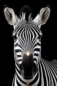 Zebra-Porträt von Bert Nijholt