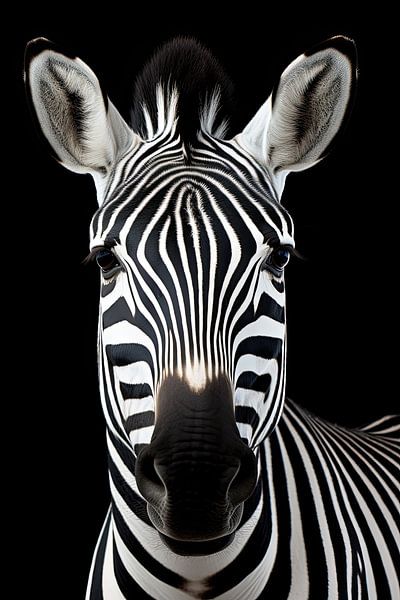 Zebra-Porträt von Bert Nijholt
