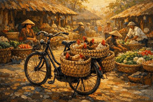Traditionele marktfiets – Java, Indonesië
