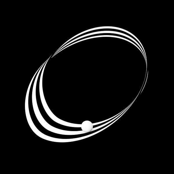 Moebius Loop with Stripes and Sphere by Jörg Hausmann