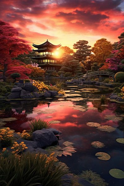 Japan View Sunset by Gamal wicaksana