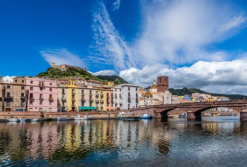 View of Malaspina castle, Bosa, Sardinia
